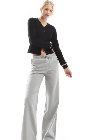 Stradivarius Tall - Lysegrå pull on-bukser