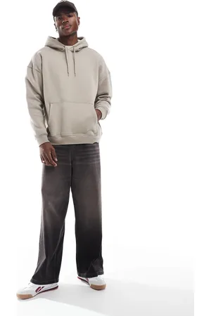 Hollister Og multifarvet oversized hættetrøje med logodetalje-Neutral
