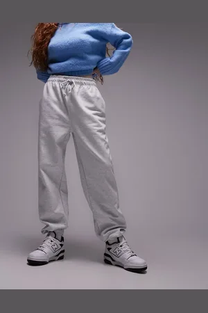 Topshop Gråmelerede oversized joggingbukser med manchetter