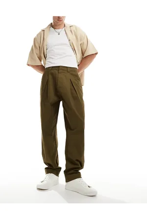 ASOS Grønne chinos med plisseringer og ballon-ben