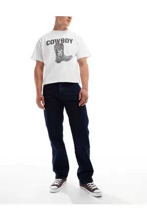 Wrangler 13MWZ Original - Cowboy-jeans med lige ben i mørk vask-Marineblå