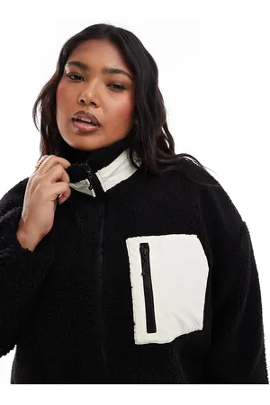 ONLY Oversized jakke med ståkrave i teddy-fleece