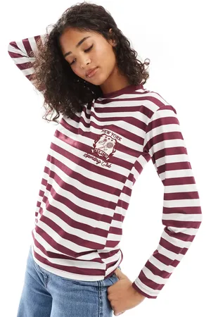 ASOS Langærmet T-shirt med broderet 