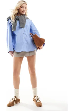 ONLY Oversized skjorte med hvide striber