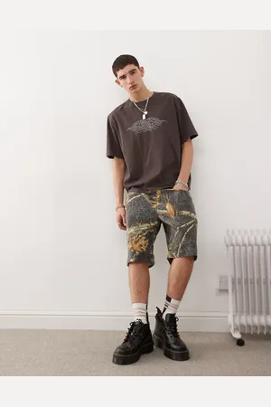 Guess Sorte og multifarvede tømrershorts