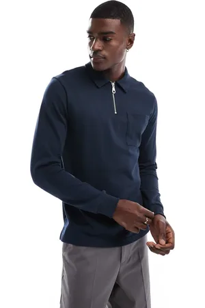 Farah Creston - sweatshirt med kort lynlås i polostil