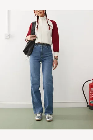 Dr Denim Moxy - Blå jeans i vintage-stil med lige ben