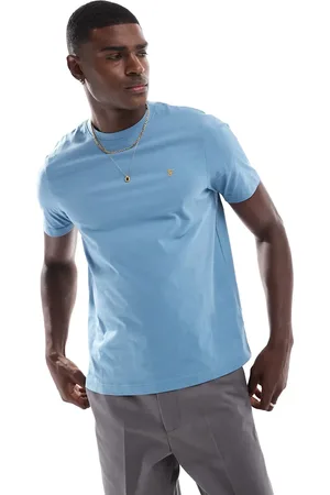 Farah Danny - Blå T-shirt i bomuld