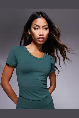 Nike Nike - One Training - Tætsiddende og cropped grøn T-shirt