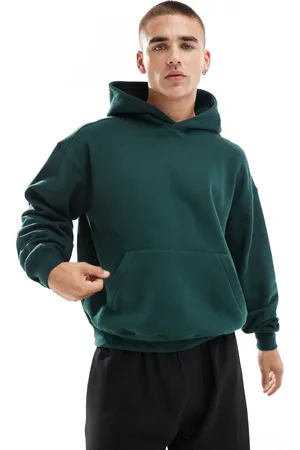 Cotton On Cotton On - Nålegrøn pullover-hættetrøje med firkantet pasform