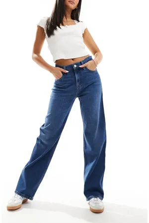 Tommy Hilfiger Betsy - Jeans i mørk vask med mellemhøj talje og lige ben-Blå