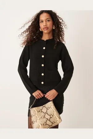JDY Cardigan med O-hals og knapper