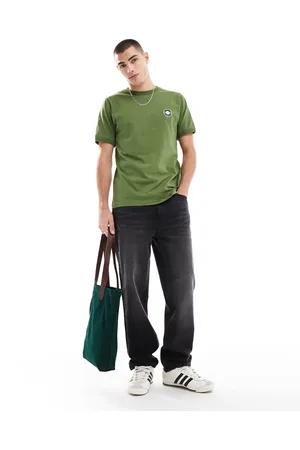 Pretty Green Live Forever - Grøn T-shirt med mærke