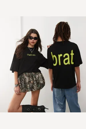 COLLUSION Unisex - skater-T-shirt med officielt Charli XCX 