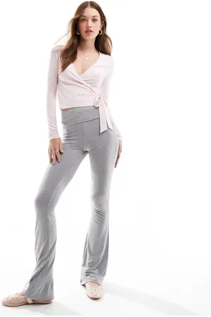 Miss Selfridge Lavtaljede leggings med dyb fold og svaj i