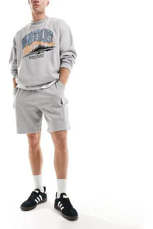 New Look Gråmelerede cargoshorts i jersey