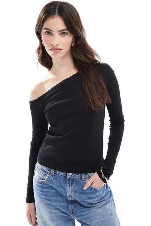 Cotton On Cotton On - Everfine - strikket pullover med lange ærmer og asymmetrisk snit-Brun