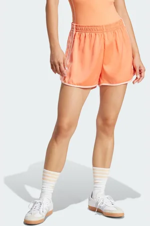 adidas Adicolor - Koralfarvede løbeshorts med 3 striber-Orange