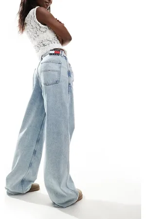Tommy Hilfiger Daisy - Lavtaljede og posede jeans i lys vask-Blå
