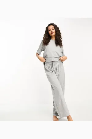ASOS ASOS DESIGN Petite - Mix og match - Gråmelerede pyjamasbukser i bomuld