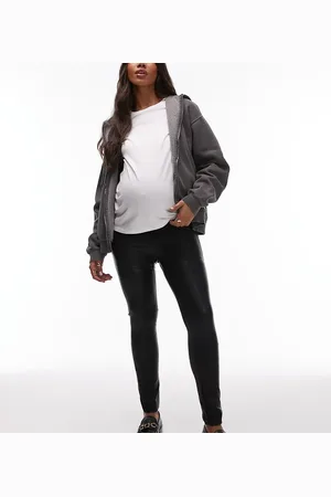 Topshop Topshop - Maternity - Sorte skinny-bukser i imiteret læder