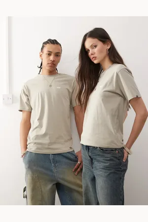 Vans Grå regular fit-T-shirt med logo på venstre side af brystet