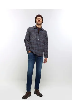 River Island Mørkeblå jeans i skinny fit