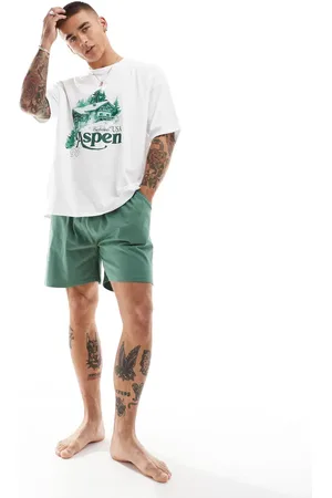 ASOS Grønt pyjamassæt med grafisk print