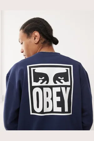 Obey Icon Eyes - sweatshirt med grafisk print-Grå