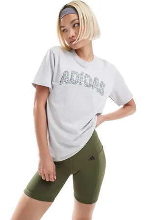 adidas Adidas Training - Sportstøj - Beige T-shirt med grafik-Grå