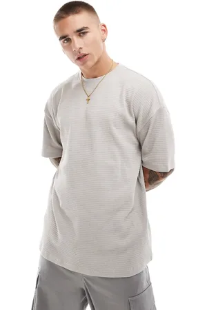 New Look Oversized T-shirt med tekstur-Neutral
