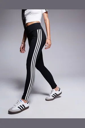 adidas Sorte leggings med 3 striber