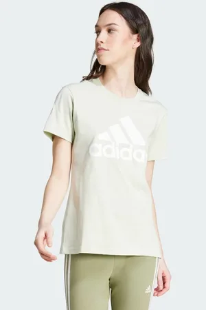 adidas Adidas - Essentials - Grøn T-shirt i hør med logo