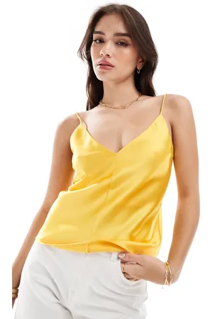 ASOS Cami-top med V-hals i gul