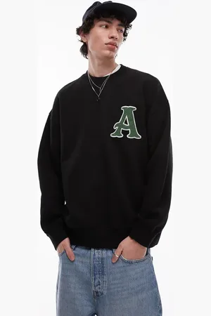 Topman Oversized sweatshirt med bogstavsbroderi i chenille