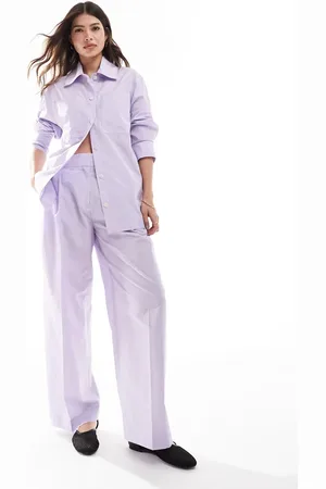 MANGO Oversized bukser med striber - Del af sæt