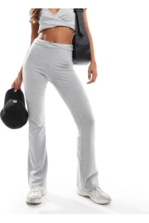 Miss Selfridge Gråmelerede leggings med V-front og svaj