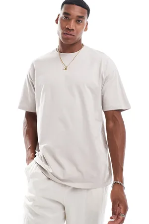 New Look Stenfarvet oversized t-shirt-Neutral