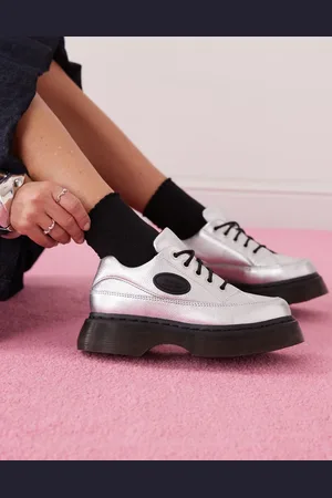 Dr. Martens Dr. Martens - Buzz - Sølvfarvede sko med 5 snørehuller