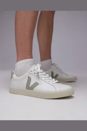 Veja Esplar - Ekstra hvide og lerfarvede sneakers med logo