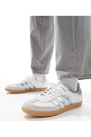 adidas Samba OG - Metallisk sølvfarvede og hvide sneakers
