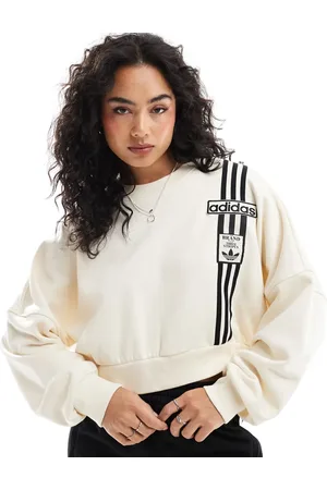 adidas Adibreak - Hvid og cropped sweatshirt