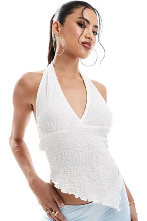 ASOS Top med halterneck og tekstur