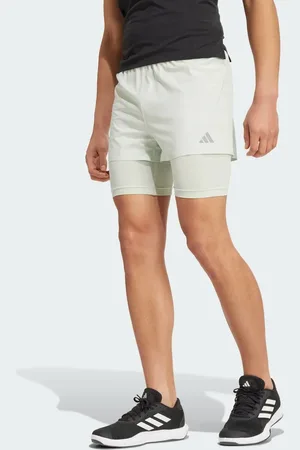 adidas Heat.rdy - Hørgrønne to-i-én-shorts til hiit-træning