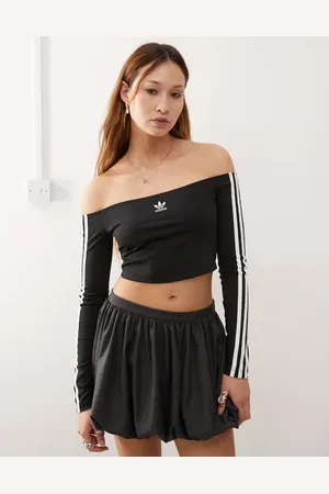 adidas Adicolor - offshoulder-T-shirt med lange ærmer