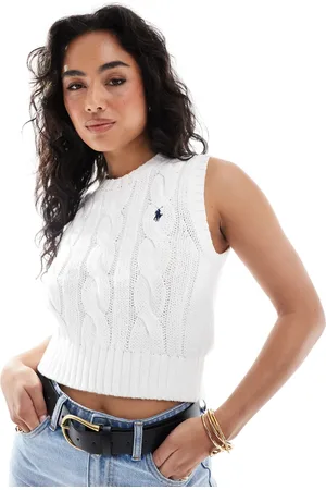 Ralph Lauren Ærmeløs og trøje i kabelstrik med logo