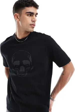 Paul Smith T-shirt med dødningehoved- og logoprint på ryggen