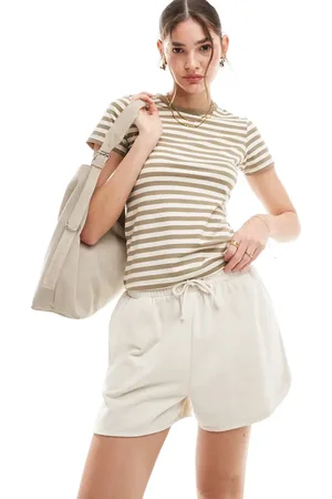 JJXX Baby-T-shirt med cremehvide striber