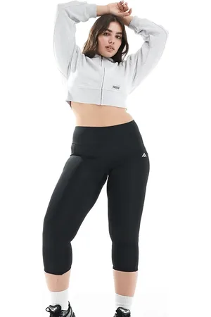 adidas Plus Size - Optime - Sorte leggings i fuld længde
