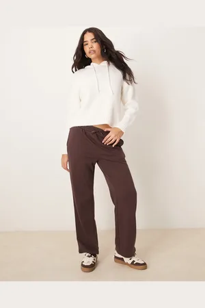 New Look New Look - Mørkebrune joggingbukser med vide ben
